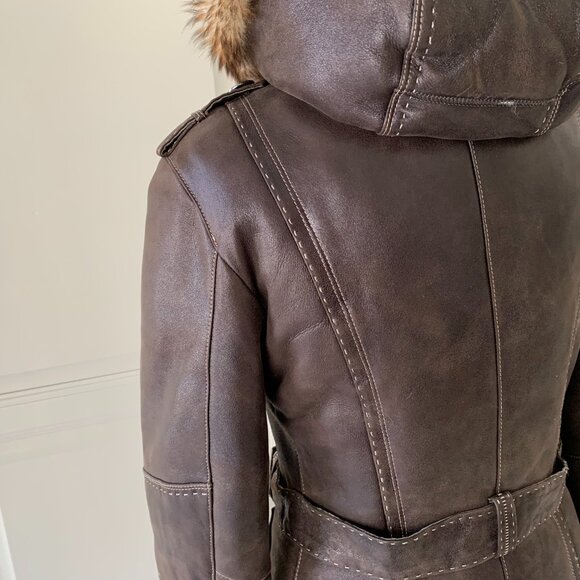 Beautiful Toscany Real Shearling Lamb Coat Size Small - Picture 5 of 9